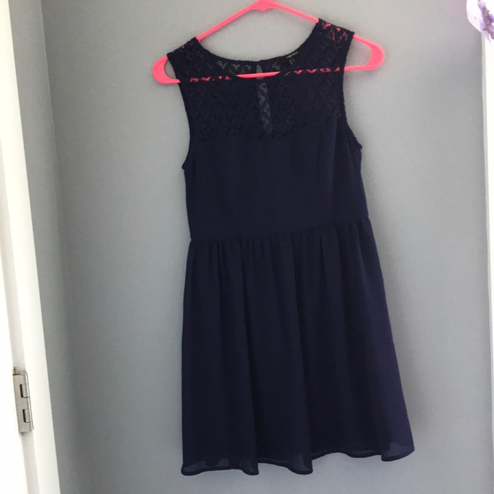 Blue lace dress